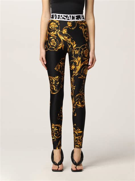 versace jeans print pants|Versace pants women.